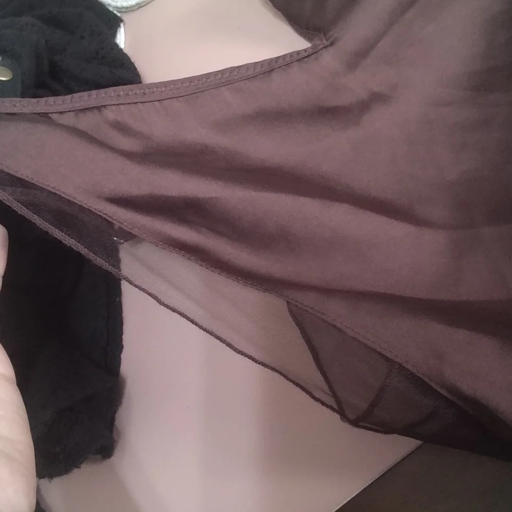 NEW Free People Mesh Trim Cami In Expresso Size XS - Picture 6 of 6